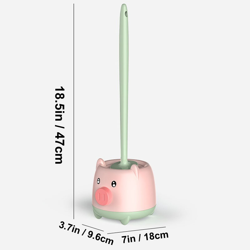 Cute Pig Toilet Brush Wall Hanging