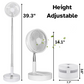 Foldable Rechargeable Fan with Remote Control