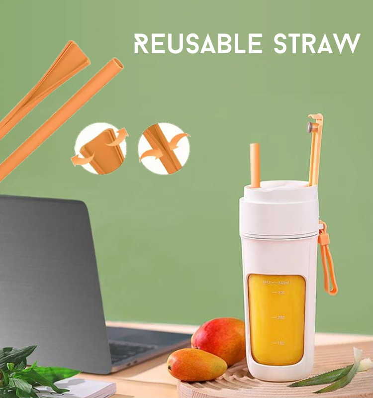 Portable Blender + Reusable Straw