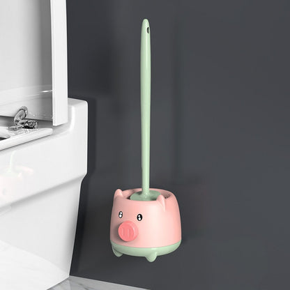 Cute Pig Toilet Brush Wall Hanging