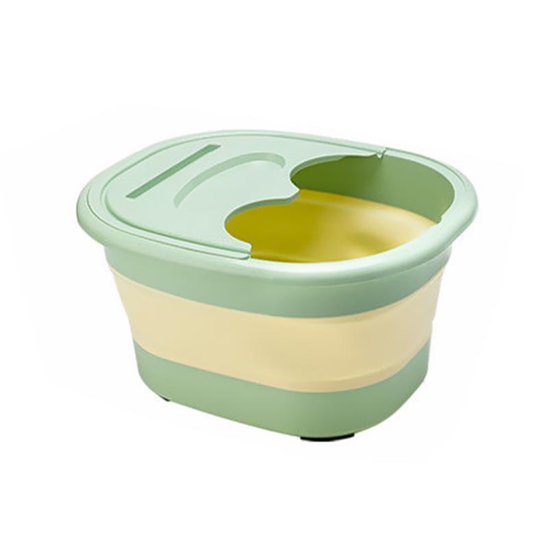 Folding Bubble Foot Bath Bucket With Lid Silicone Bucket - Temu