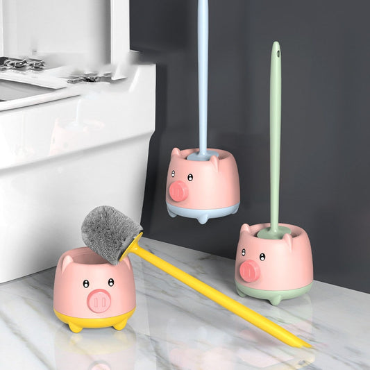 Cute Pig Toilet Brush Wall Hanging